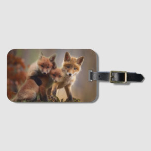 Foxy Triplets Luggage Tag