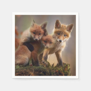 Foxy Triplets Napkin