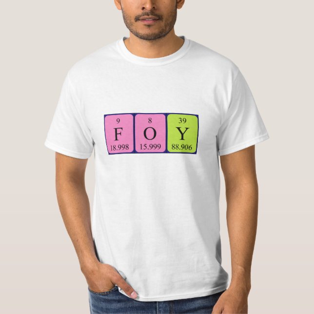Foy periodic table name shirt (Front)