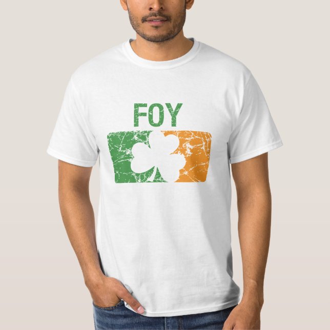 Foy Surname Clover T-Shirt (Front)