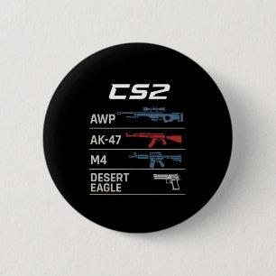 Fps Gamer Funny Cs First Person Competitive Gaming 6 Cm Round Badge
