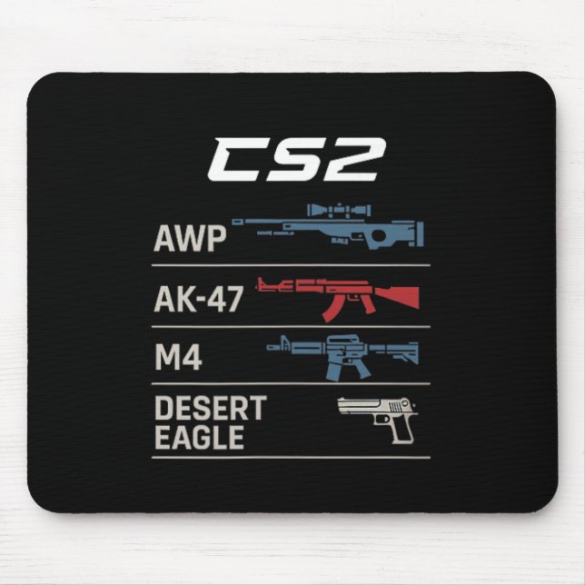 Fps Gamer Funny Cs First Person Competitive Gaming Mouse Mat (Front)