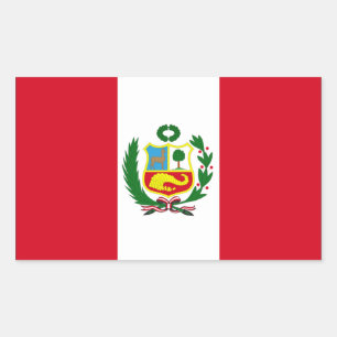 FPUR Peru National Flag Rectangular Sticker