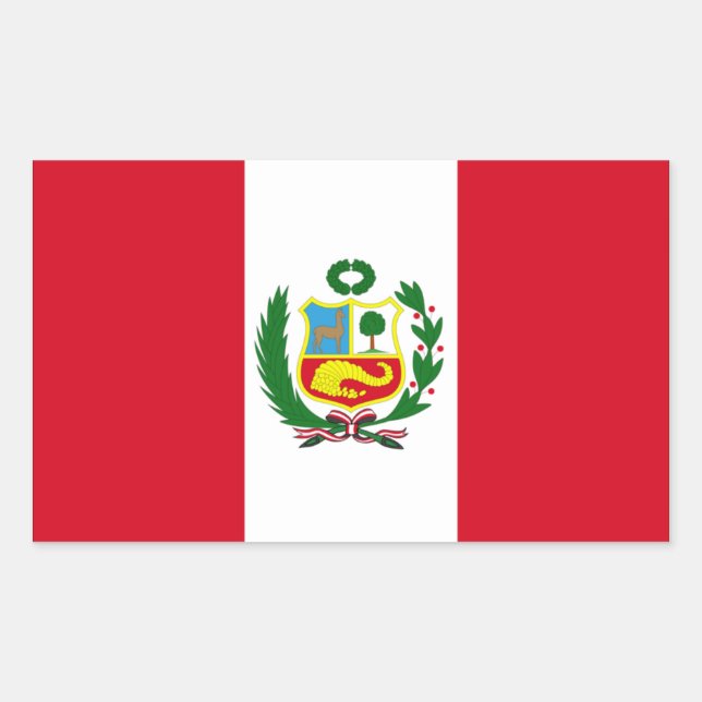 FPUR Peru National Flag Rectangular Sticker (Front)