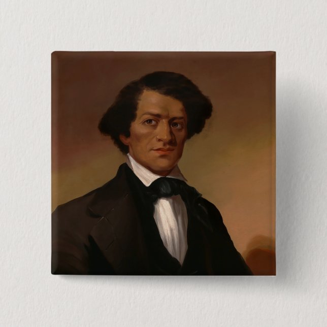 Fr3d3rick Bailey Douglass: Civil Rights Legend   15 Cm Square Badge (Front)