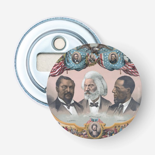 Fr3d3rick Bailey Douglass with Black Abolitionist  Bottle Opener (Front)