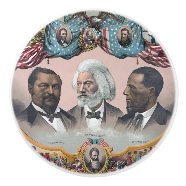 Fr3d3rick Bailey Douglass with Black Abolitionist  Ceramic Knob (Front)