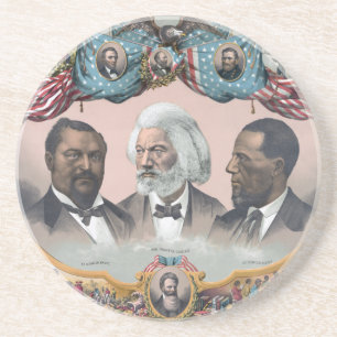 Fr3d3rick Bailey Douglass with Black Abolitionist  Coaster