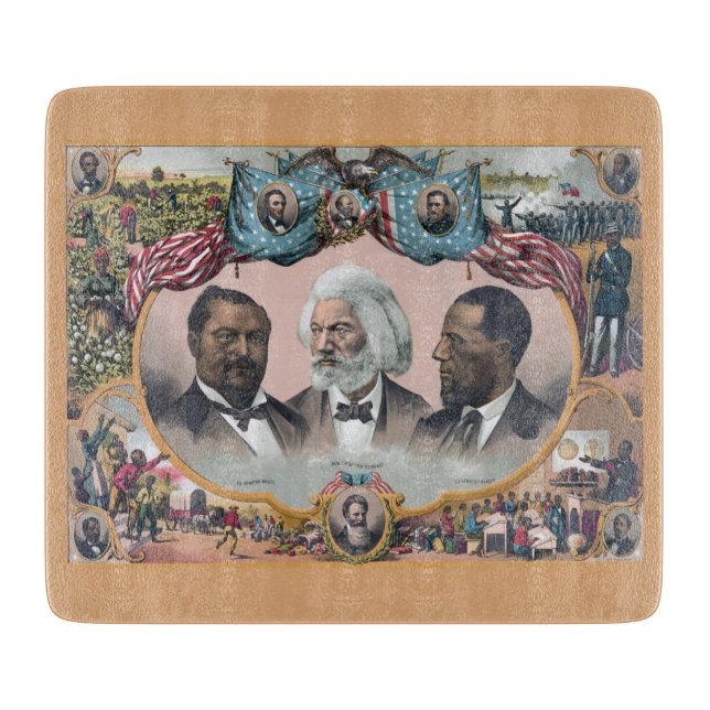 Fr3d3rick Bailey Douglass with Black Abolitionist  Cutting Board (Front)