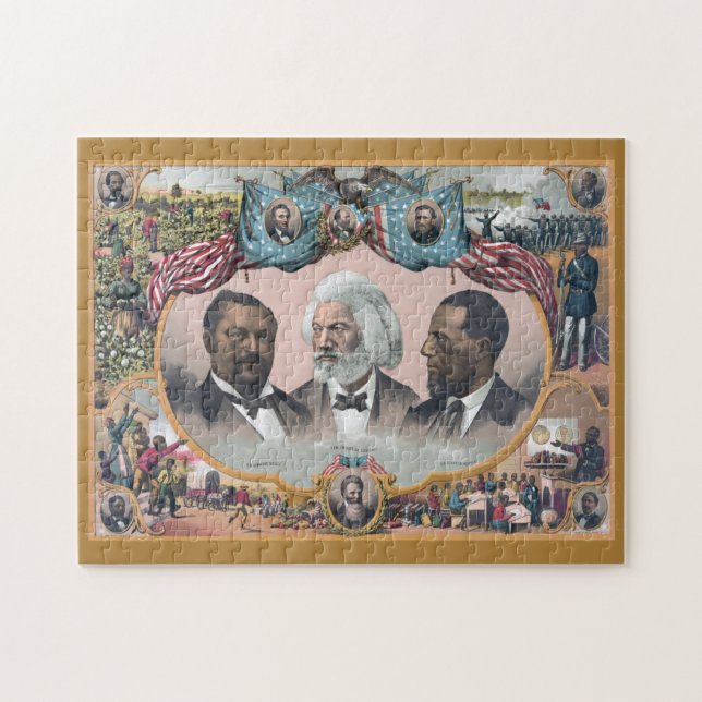 Fr3d3rick Bailey Douglass with Black Abolitionist  Jigsaw Puzzle (Horizontal)