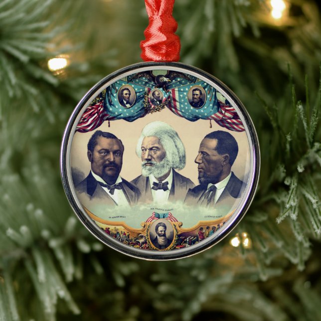Fr3d3rick Bailey Douglass with Black Abolitionist  Metal Tree Decoration (Tree)