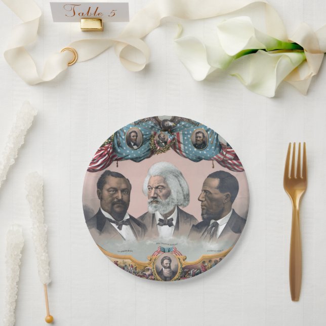 Fr3d3rick Bailey Douglass with Black Abolitionist  Paper Plate (Wedding)