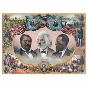 Fr3d3rick Bailey Douglass with Black Abolitionist  Photo Sculpture Magnet