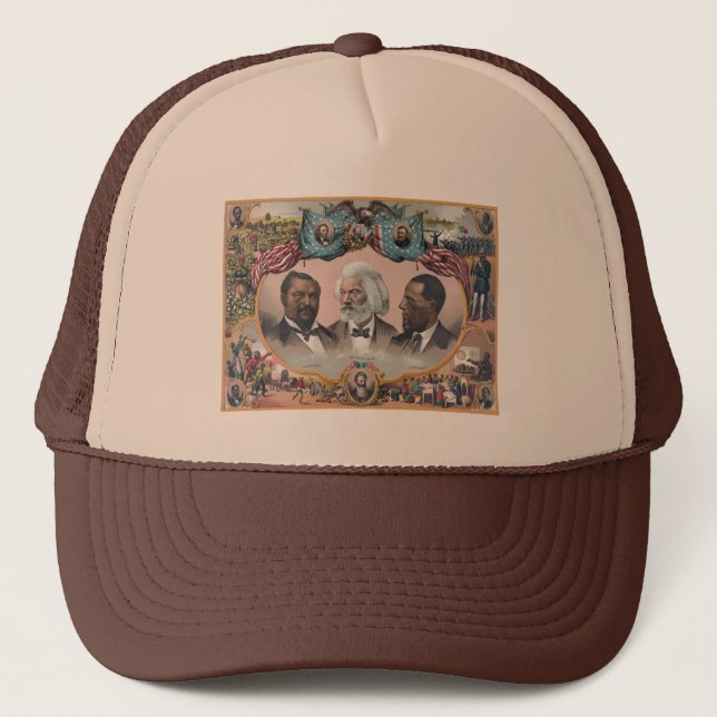 Fr3d3rick Bailey Douglass with Black Abolitionist  Trucker Hat (Front)