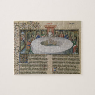 Fr.120 f.524v The Knights of the Round Table from Jigsaw Puzzle