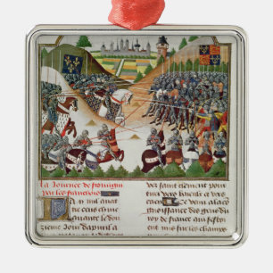 Fr 2691 f.183 Battle scene, by Jehan Charetier Metal Tree Decoration