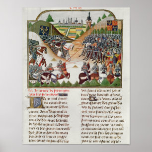 Fr 2691 f.183 Battle scene, by Jehan Charetier Poster