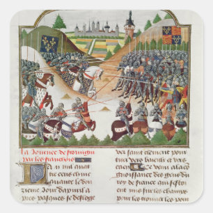 Fr 2691 f.183 Battle scene, by Jehan Charetier Square Sticker