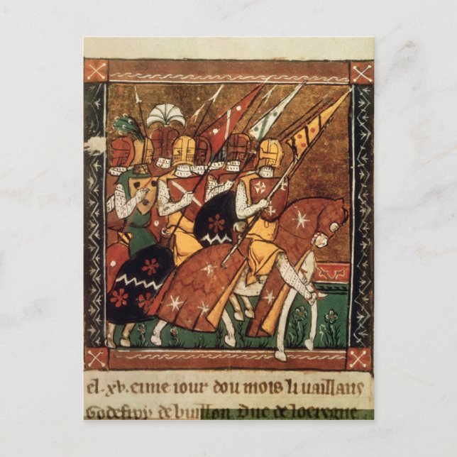 Fr 9084 f.20v: Knights on horseback Postcard (Front)