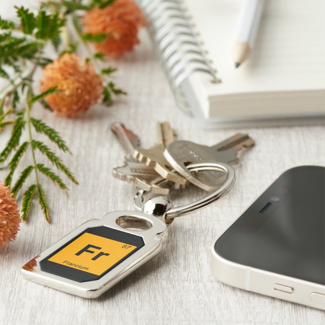 Fr - Francium Chemistry Periodic Table Symbol Key Ring (Side)
