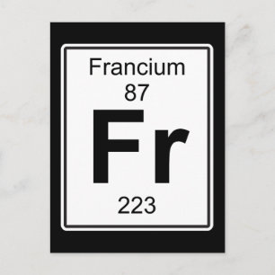 Fr - Francium Postcard
