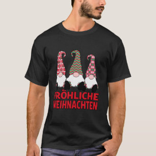 Fr hliche Weihnachten German Christmas Nordic Gnom T-Shirt