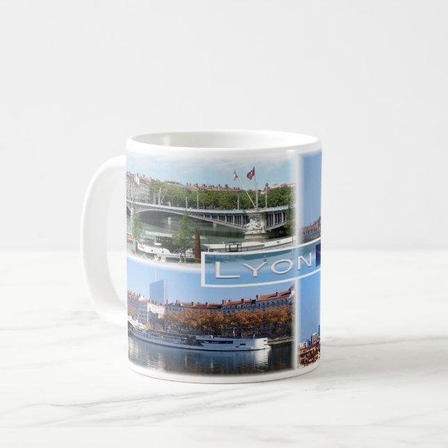 FR Lyon - Pont Lafayette - Basilica De Fourviere - Coffee Mug (Front Left)