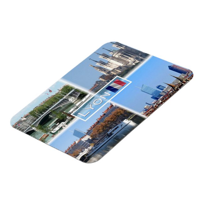 FR Lyon - Pont Lafayette - Basilica De Fourviere - Magnet (Left Side)