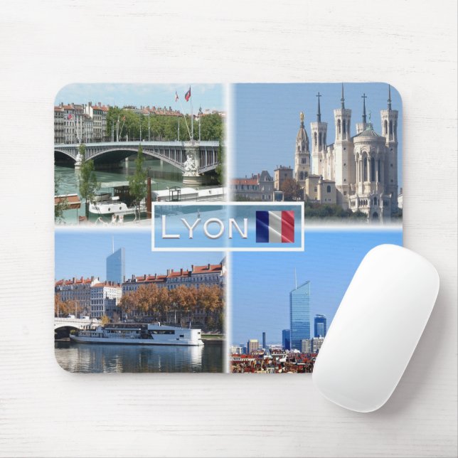 FR Lyon - Pont Lafayette - Basilica De Fourviere - Mouse Mat (With Mouse)