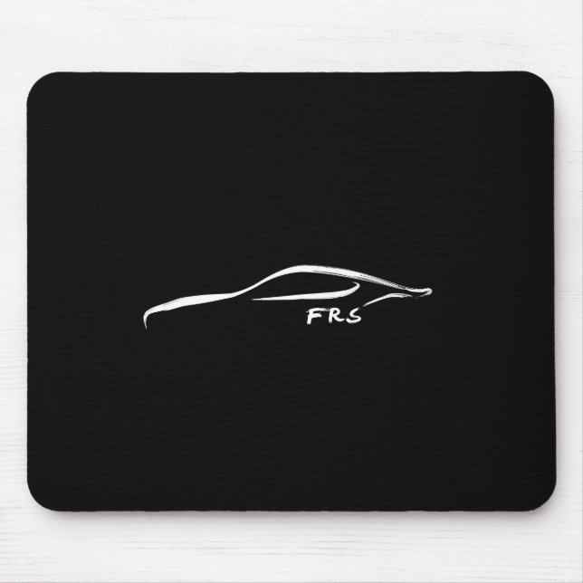 FR-S White Brushstroke Silhouette Mouse Mat (Front)