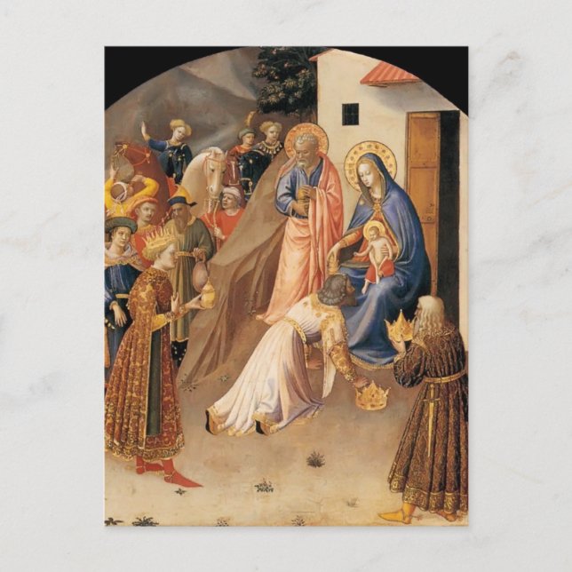 Fra Angelico- Adoration of the Magi Postcard (Front)