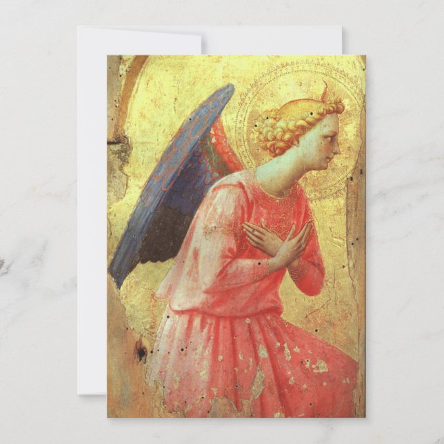 Fra Angelico - Adoring Angel, Looking Right Invitation (Front)