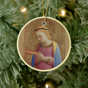 Fra Angelico Mary and Angel Ceramic Tree Decoration