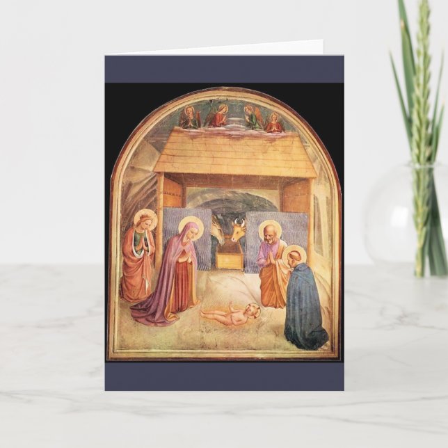 Fra Angelico Nativity card, Latin text Holiday Card (Front)