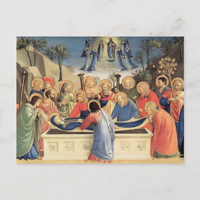 Fra Angelico- The Burial of the Virgin Postcard (Front)