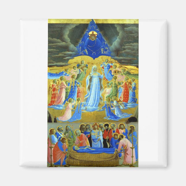 Fra Angelico The Death and Assumption of Mary Magnet (Front)