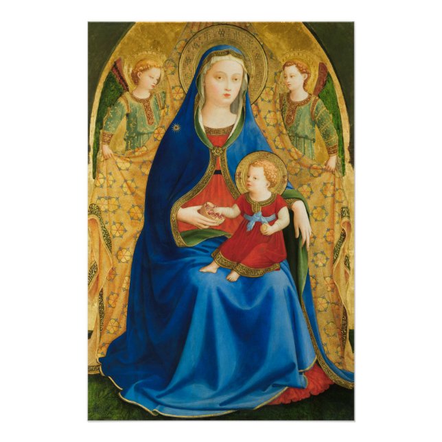Fra Angelico Virgin with pomegranate CC0845 Poster (Front)