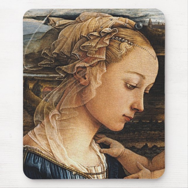 Fra Filippo Lippi,Madonna Mouse Mat (Front)