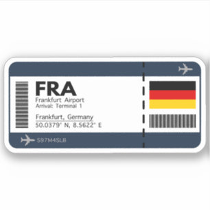 FRA Frankfurt Boarding Pass - Germany Ticket