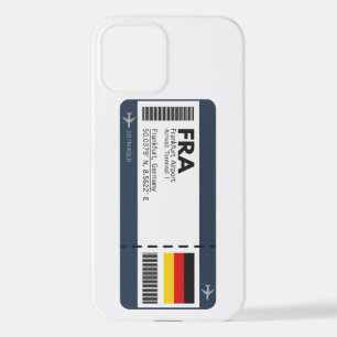 FRA Frankfurt Boarding Pass - Germany Ticket iPhone 12 Case