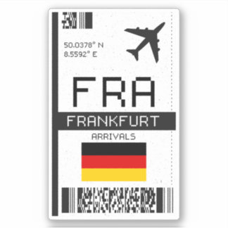FRA Frankfurt Boarding Pass - Germany Travel