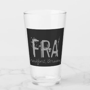 FRA Frankfurt Germany Airport Typography Glass