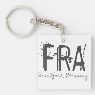 FRA Frankfurt Germany  Airport Typography Key Ring