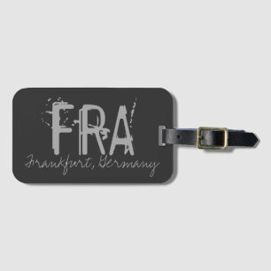 FRA Frankfurt Germany Airport Typography Luggage Tag