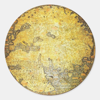 Fra Mauro World Map Classic Round Sticker