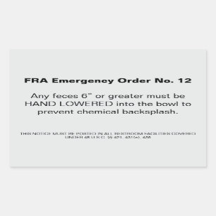 FRA Order Rectangular Sticker