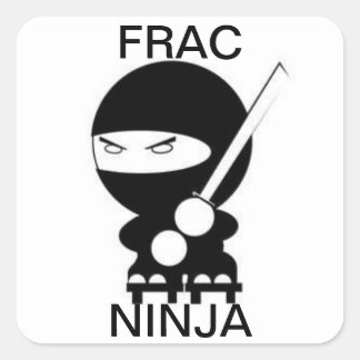 Frac  oil field square sticker