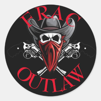 Frac Outlaw Classic Round Sticker