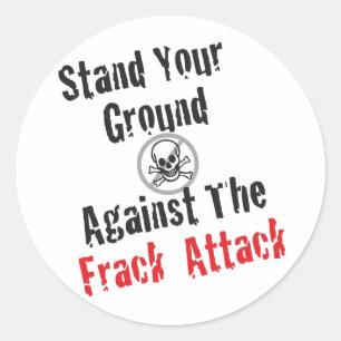 Frack Attack Classic Round Sticker