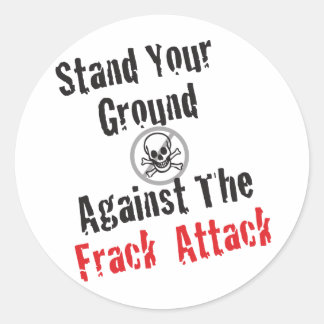 Frack Attack Classic Round Sticker
